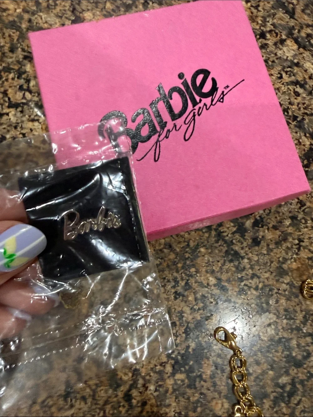 Authentic Barbie Gold Charm Bracelet for girls